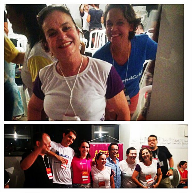 Na de cima o retrato da felicidade da Dona Hilda e embaixo o seu time!